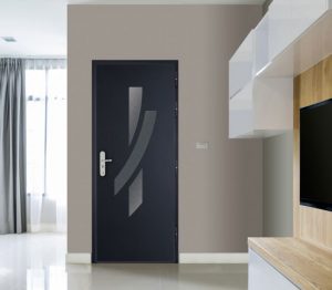 Porte blindée noire design